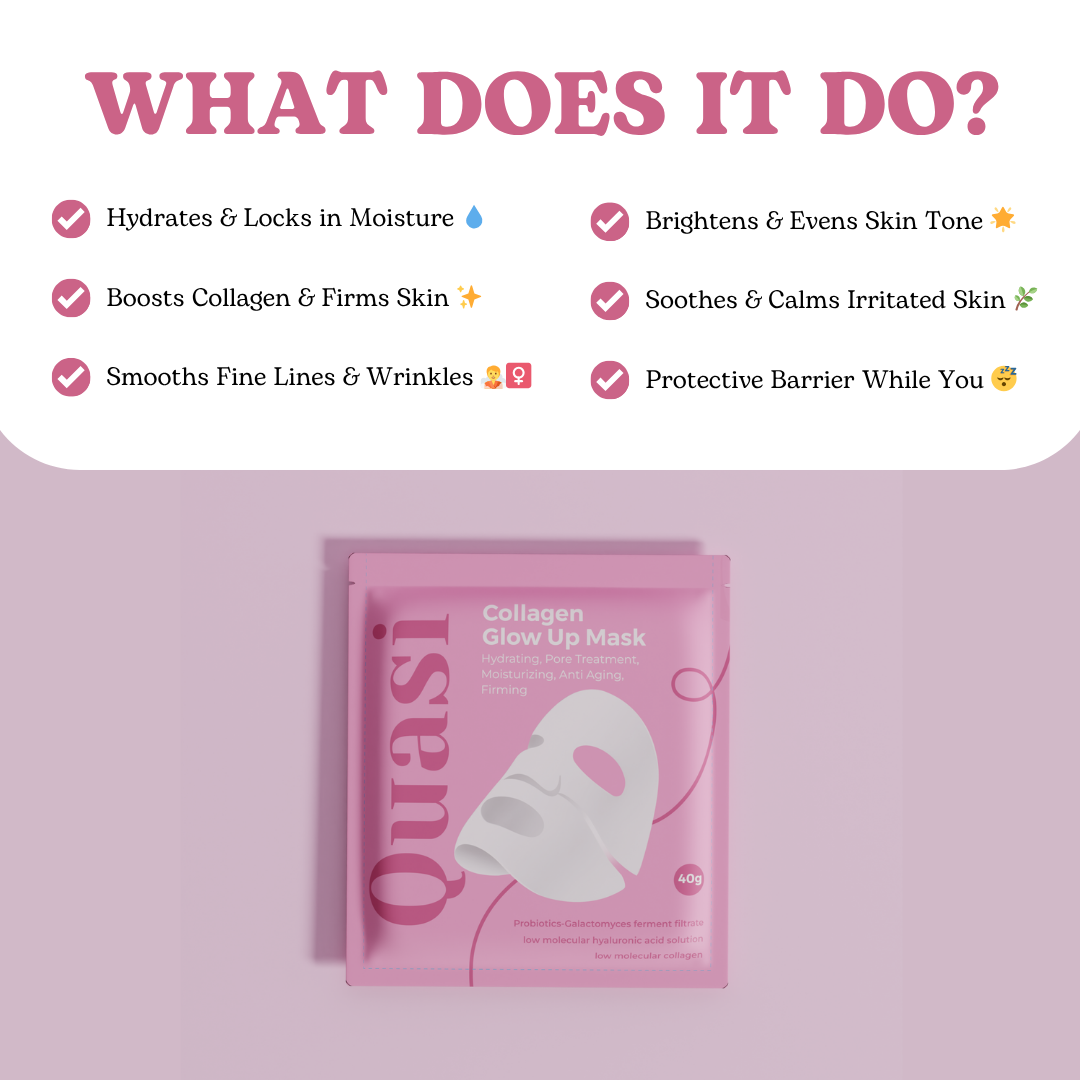 Collagen Glow Up Mask – Hydrating Face Mask for a Radiant Glass-Skin Glow