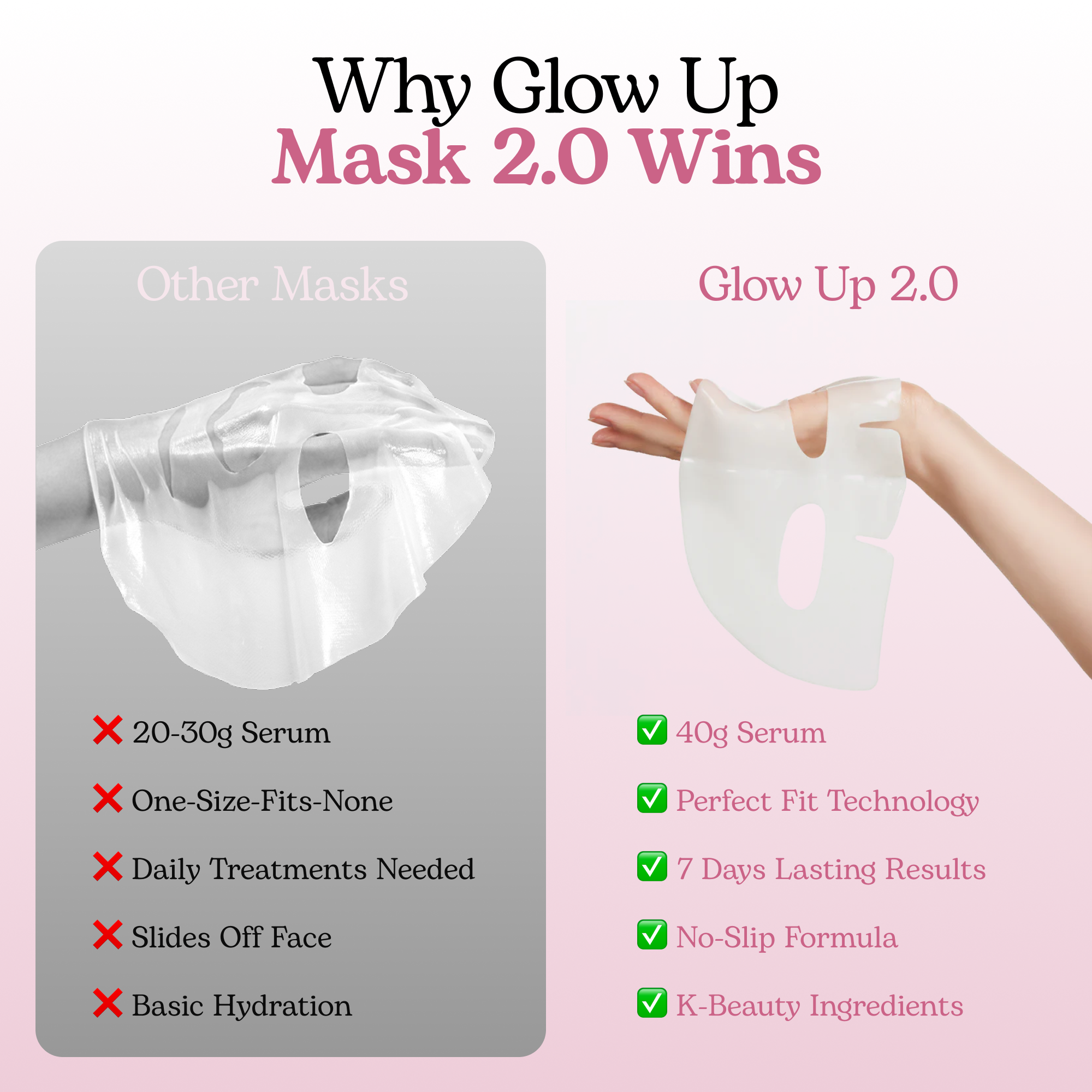 Collagen Glow Up Mask – Hydrating Face Mask for a Radiant Glass-Skin Glow