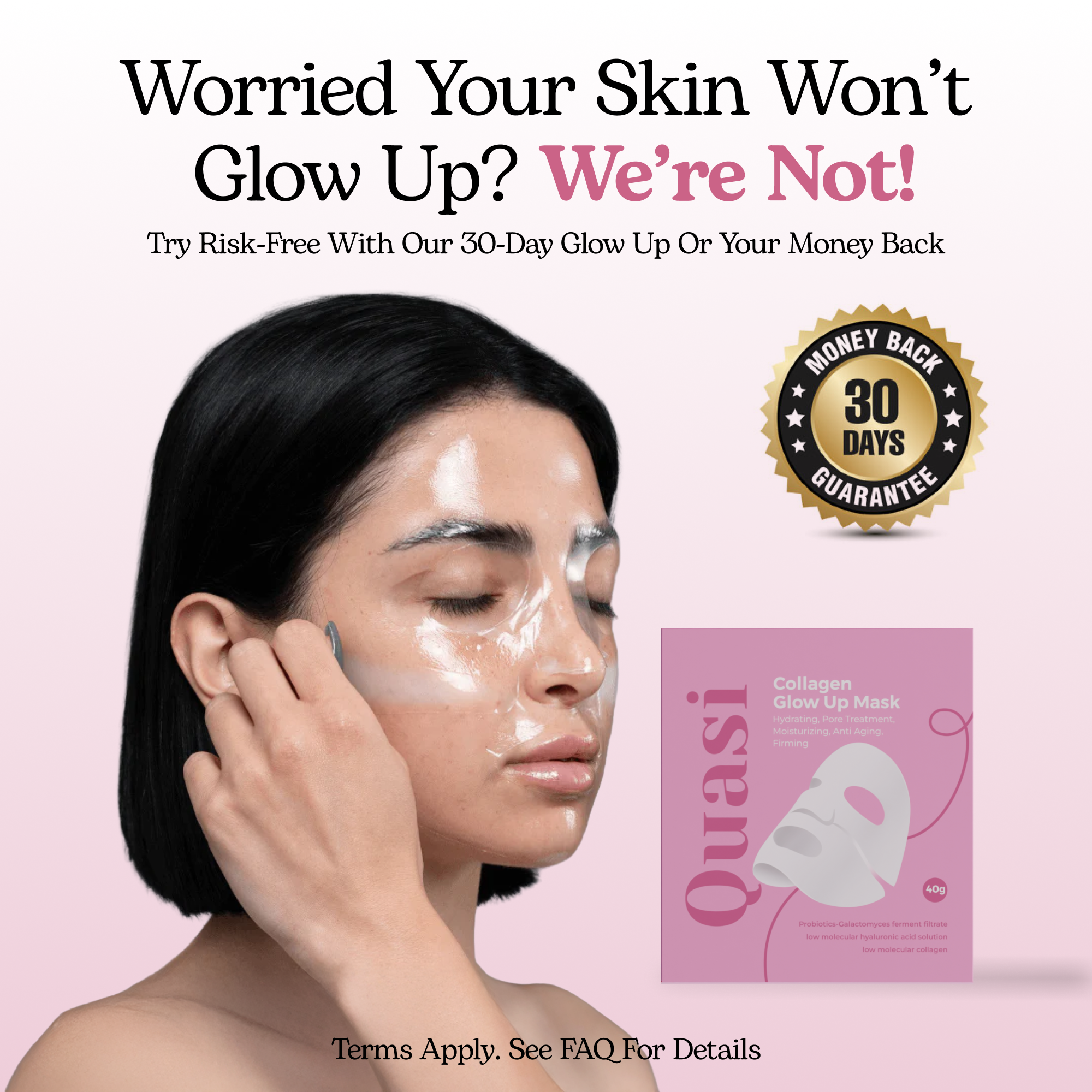 Collagen Glow Up Mask – Hydrating Face Mask for a Radiant Glass-Skin Glow