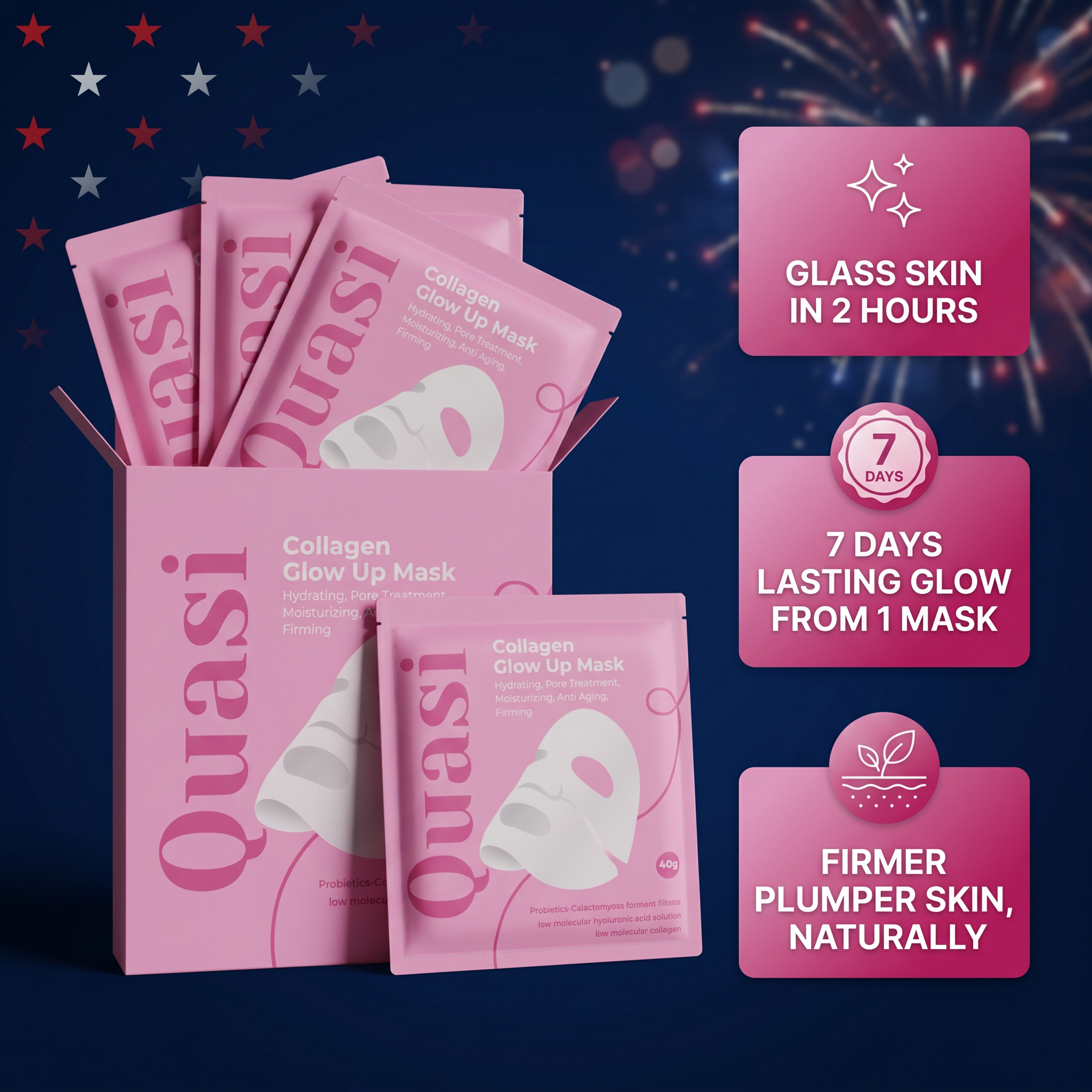 Collagen Glow Up Mask – Hydrating Face Mask for a Radiant Glass-Skin Glow
